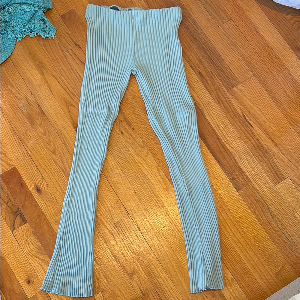 Zara Blue Straight Leg Pants